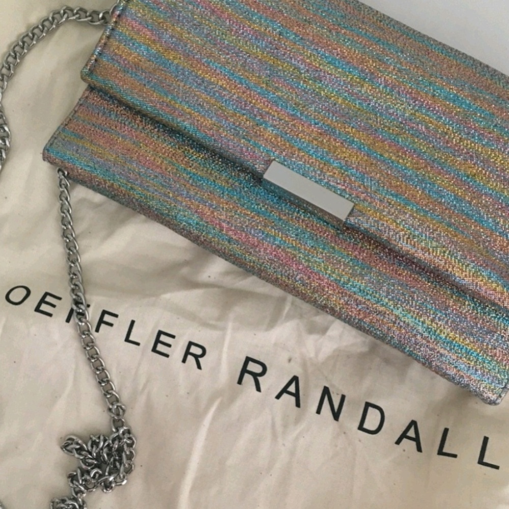 Loeffler Randall Tab Clutch with Strap